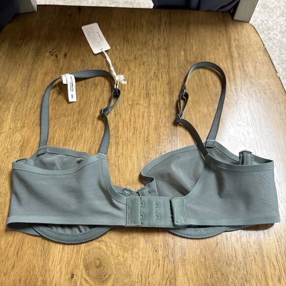 Aerie Smoothez Women's 32C Mesh Unlined Balconette Bra Underwire Green NWT $39 - Picture 6 of 6